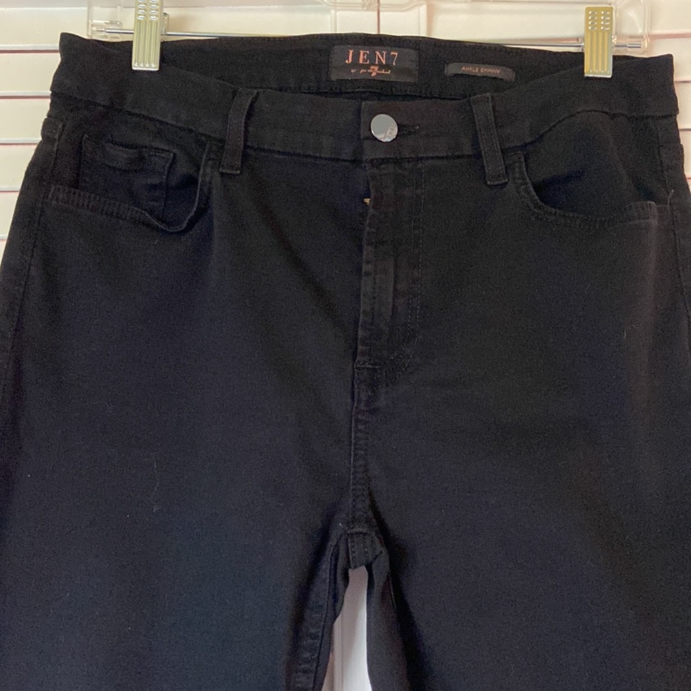 Deep black Jen 7 by 7 For All Mankind skinny jeans
